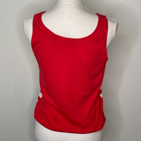 Vintage 80s Red White Star Patriotic Tank Top 4th of July Americana Medium - Picture 4 of 11